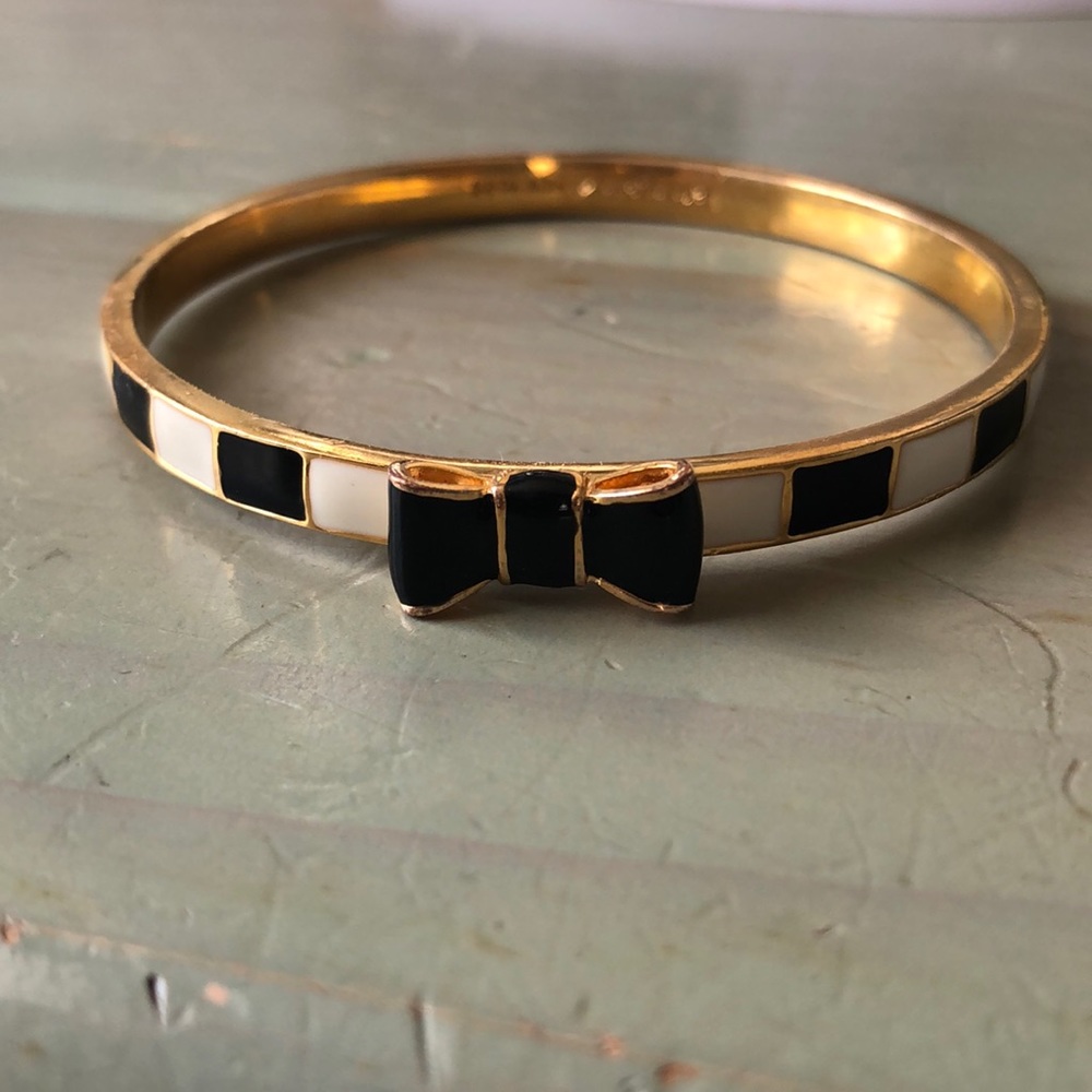 Kate Spade Black & White Bow Bangle